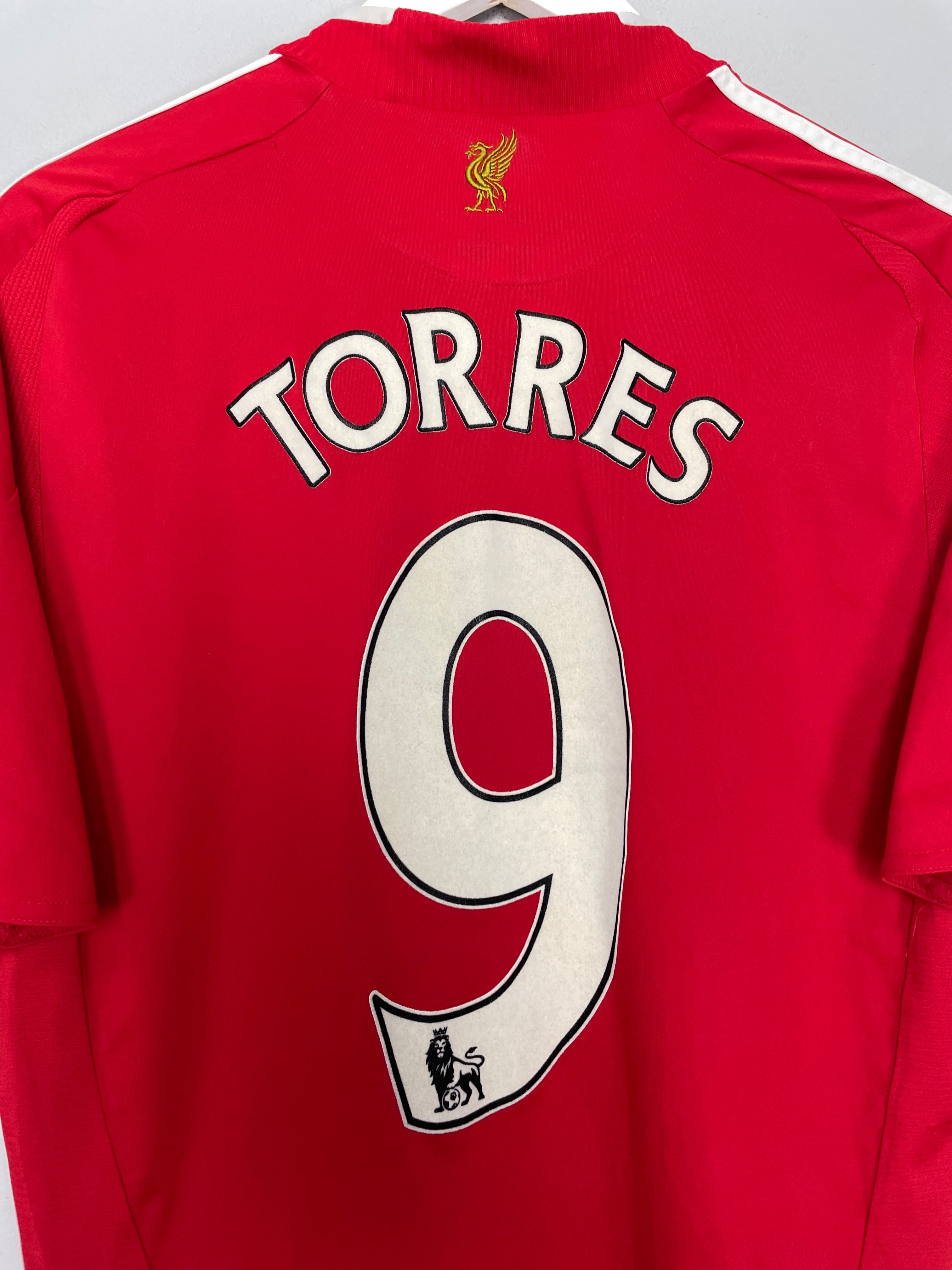 Shop 2008/10 LIVERPOOL TORRES #9 HOME SHIRT (M) ADIDAS, classic football shirts, vintage football shirts & retro soccer jerseys at Cult Kits