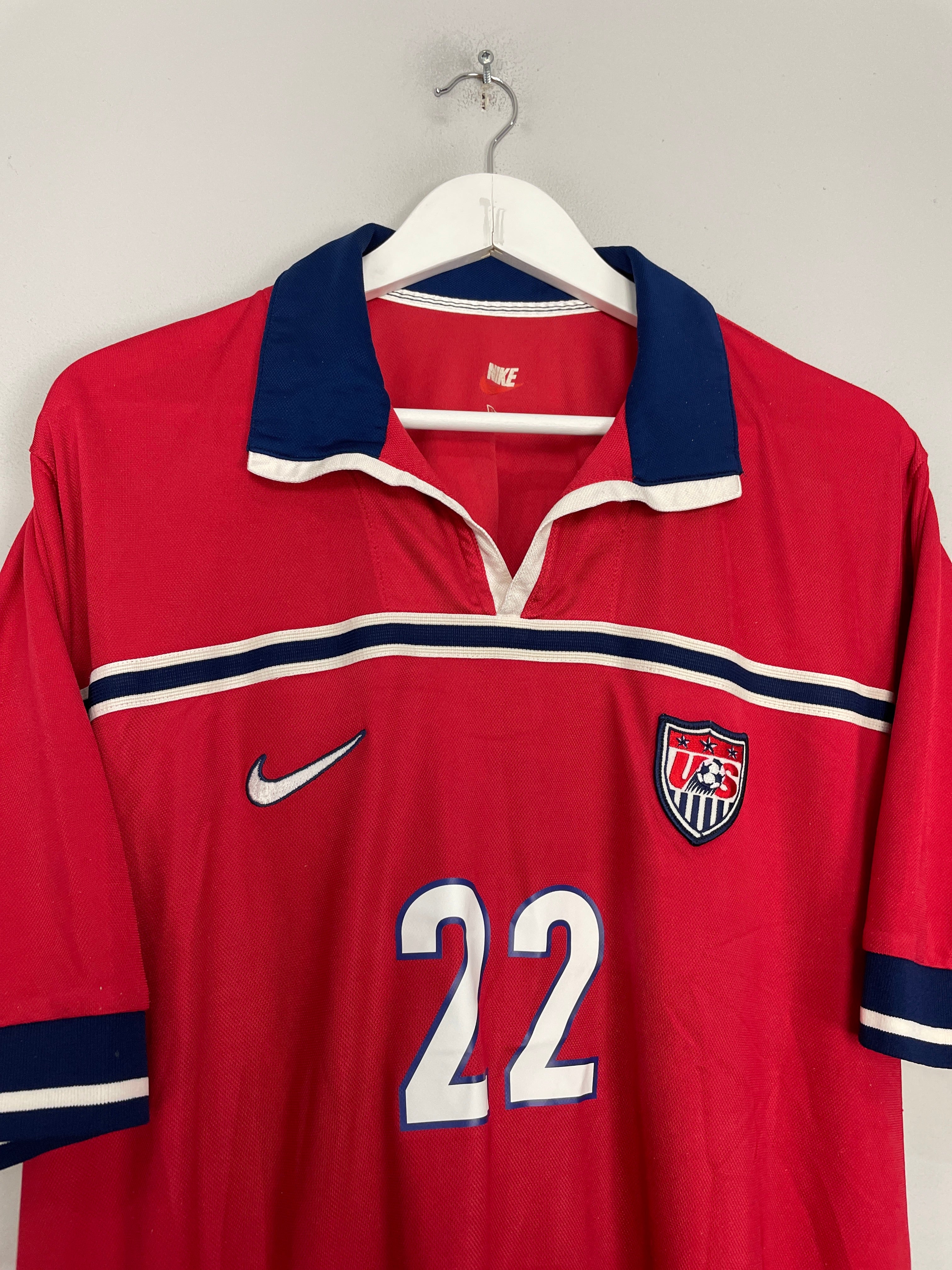 Shop 1998/99 USA LALAS #22 AWAY SHIRT (L) NIKE, classic football shirts, vintage football shirts & retro soccer jerseys at Cult Kits