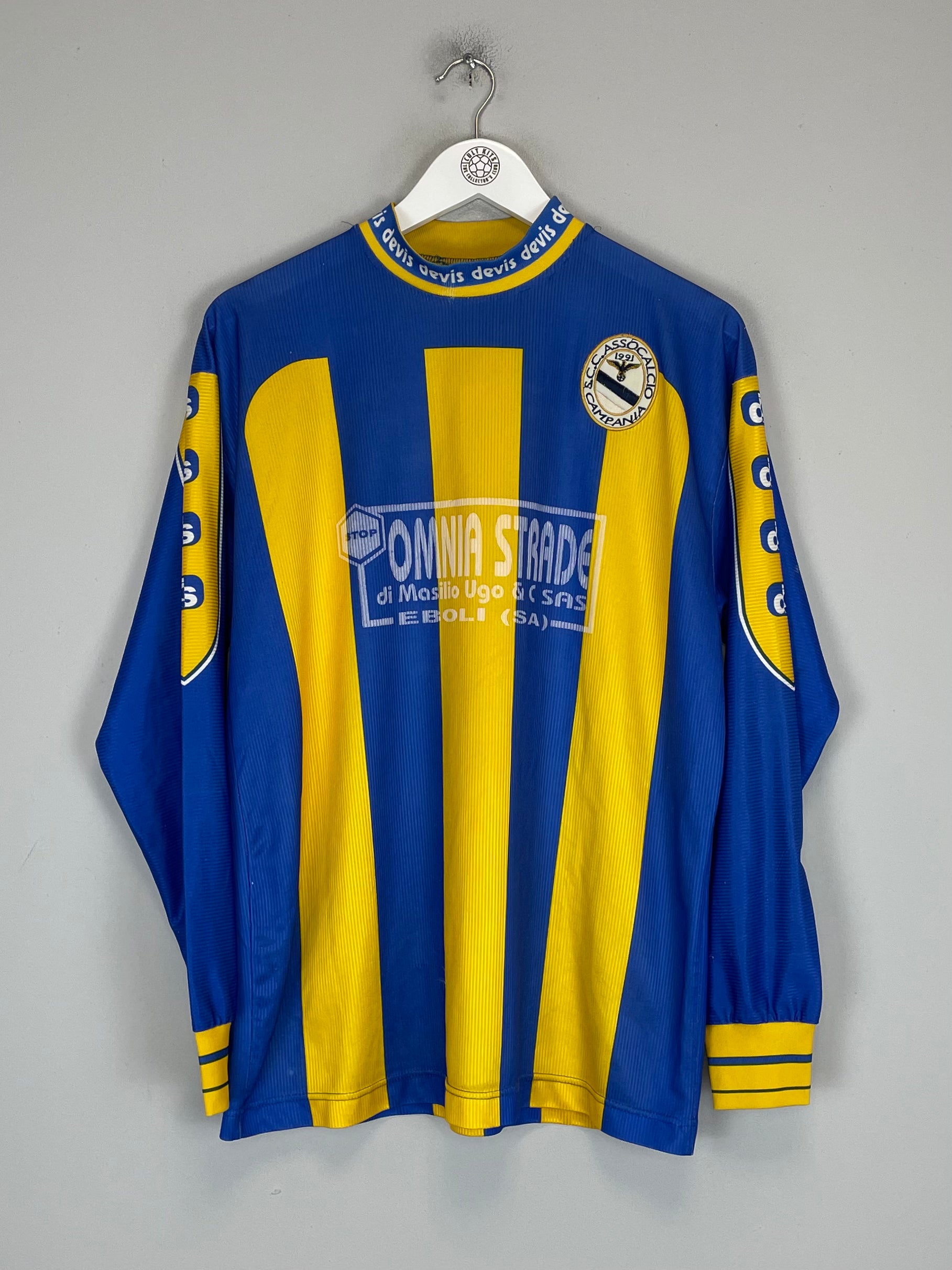 Shop 2002 CASSO CALCIO CAMPANIA #19 L/S HOME SHIRT (XL) DEVIS, classic football shirts, vintage football shirts & retro soccer jerseys at Cult Kits