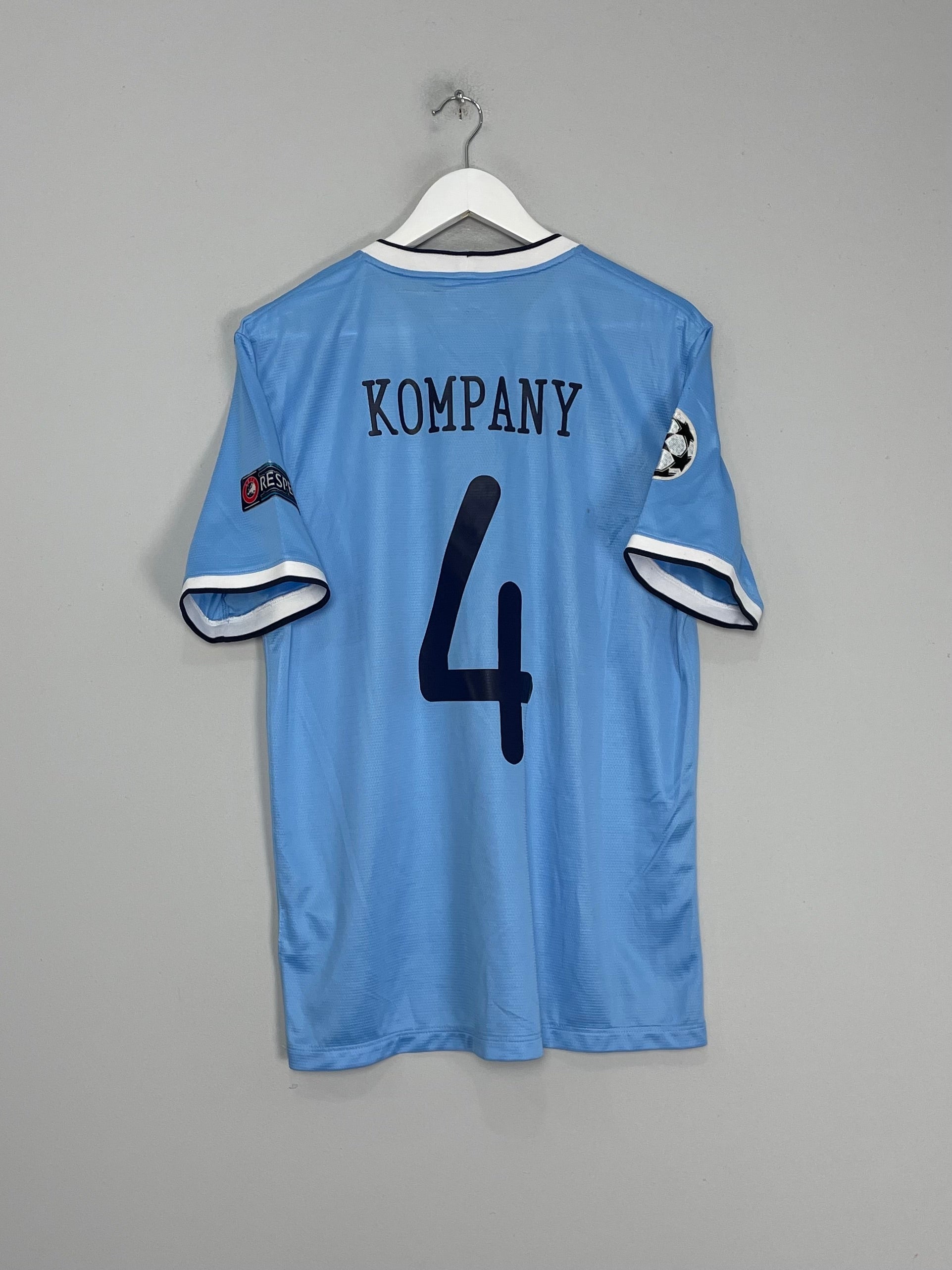 Shop 2013/14 MANCHESTER CITY KOMPANY #4 C/L HOME SHIRT (L) NIKE, classic football shirts, vintage football shirts & retro soccer jerseys at Cult Kits