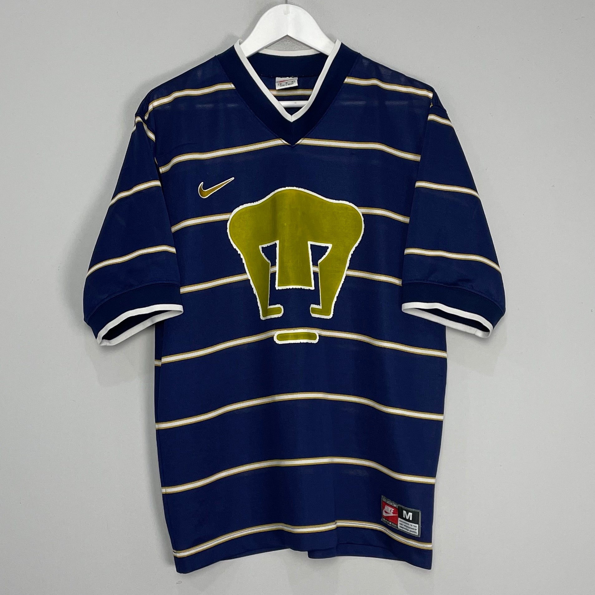 Shop 1997/98 UNAM PUMAS HOME SHIRT (M) NIKE, classic football shirts, vintage football shirts & retro soccer jerseys at Cult Kits