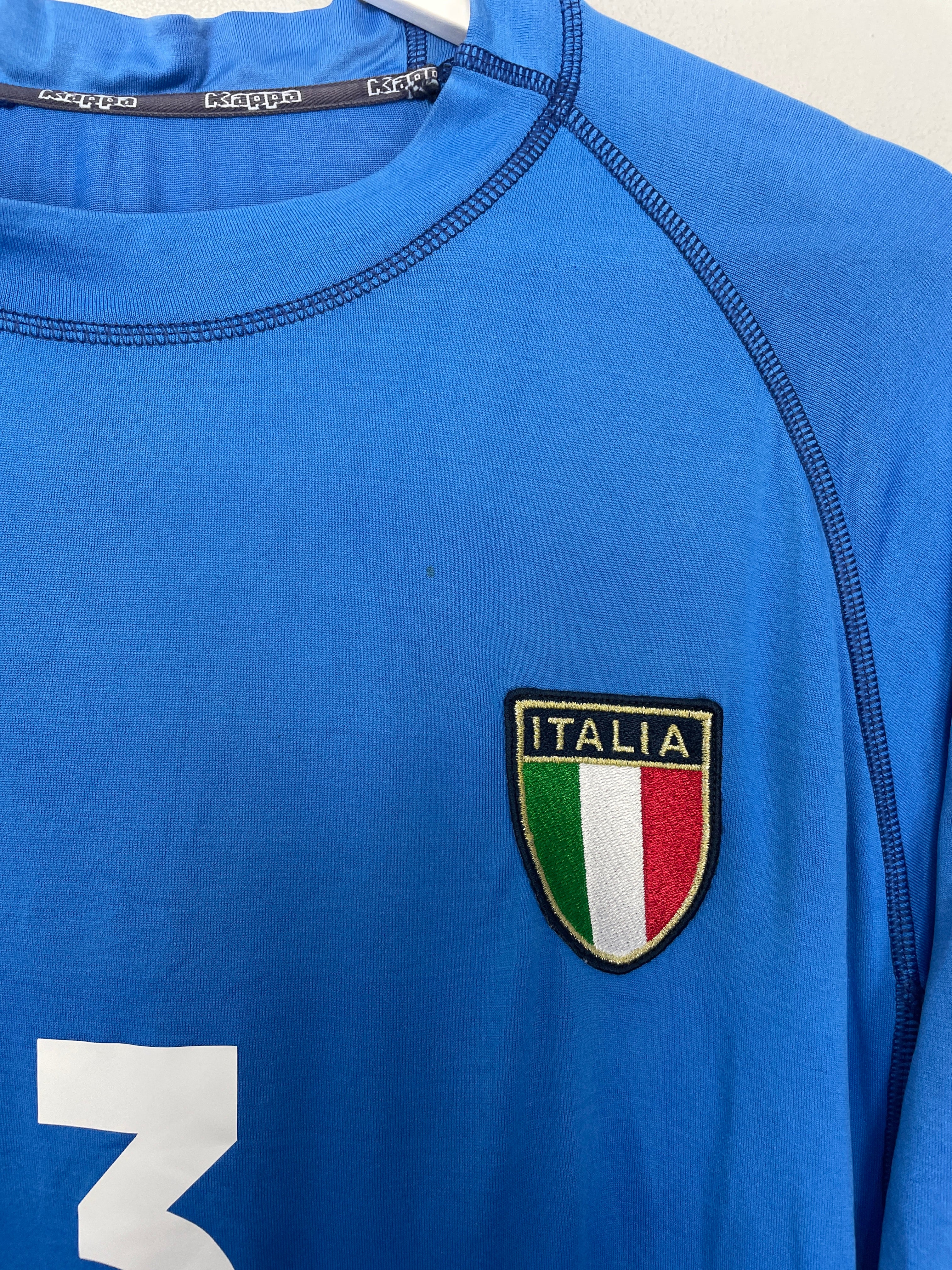 Shop 2000/01 ITALY MALDINI #3 HOME SHIRT (M) KAPPA, classic football shirts, vintage football shirts & retro soccer jerseys at Cult Kits