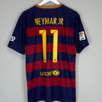 Shop 2015/16 BARCELONA NEYMAR JR #11 HOME SHIRT (L) NIKE, classic football shirts, vintage football shirts & retro soccer jerseys at Cult Kits