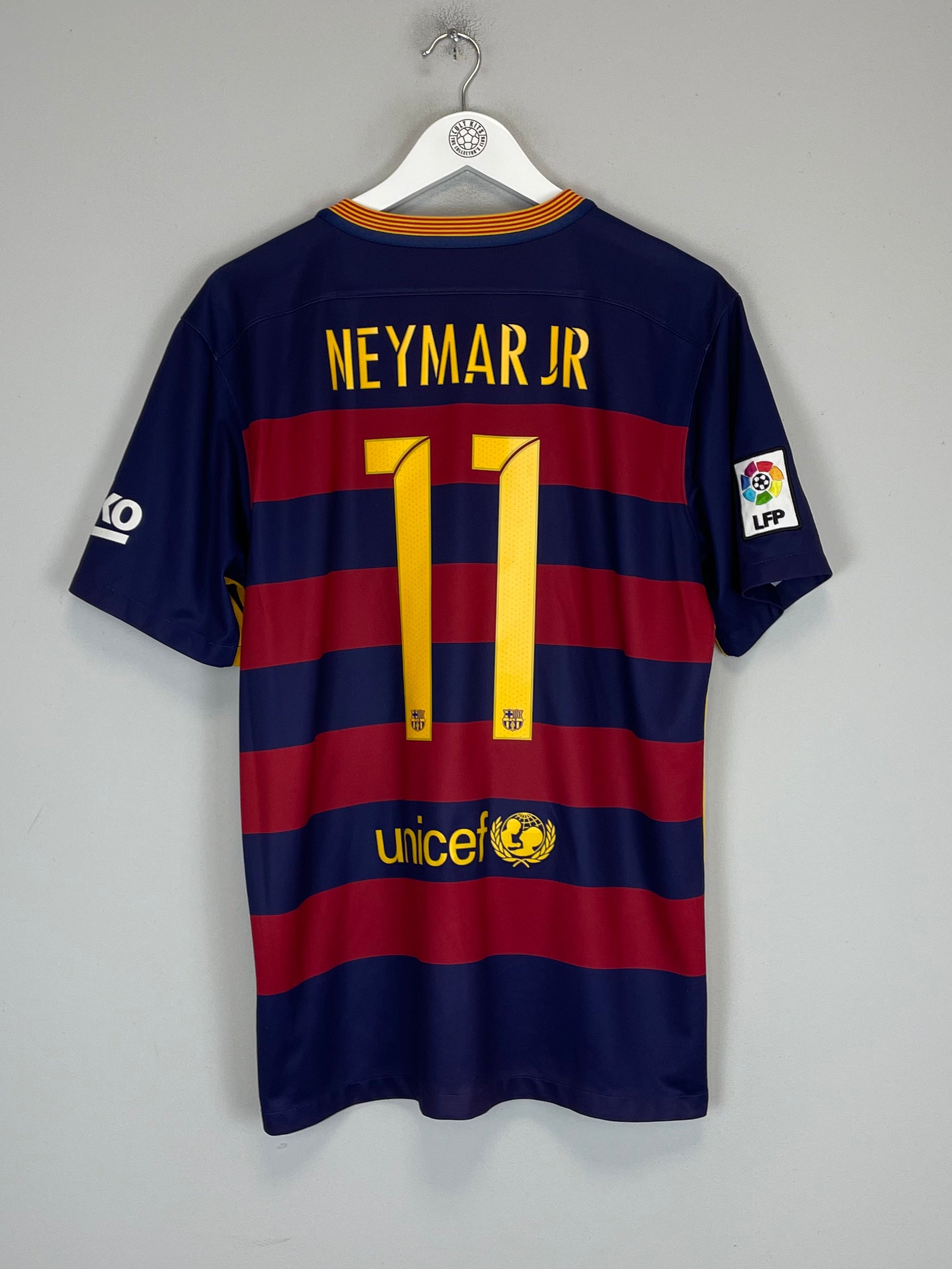 Shop 2015/16 BARCELONA NEYMAR JR #11 HOME SHIRT (L) NIKE, classic football shirts, vintage football shirts & retro soccer jerseys at Cult Kits