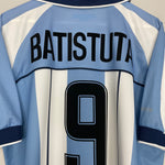 Shop 2000/01 ARGENTINA BATISTUTA #9 HOME SHIRT (L) REEBOK, classic football shirts, vintage football shirts & retro soccer jerseys at Cult Kits