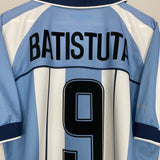 Shop 2000/01 ARGENTINA BATISTUTA #9 HOME SHIRT (L) REEBOK, classic football shirts, vintage football shirts & retro soccer jerseys at Cult Kits