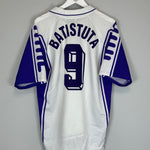Shop 1999/00 FIORENTINA BATISTUTA #9 AWAY SHIRT (XL) FILA, classic football shirts, vintage football shirts & retro soccer jerseys at Cult Kits