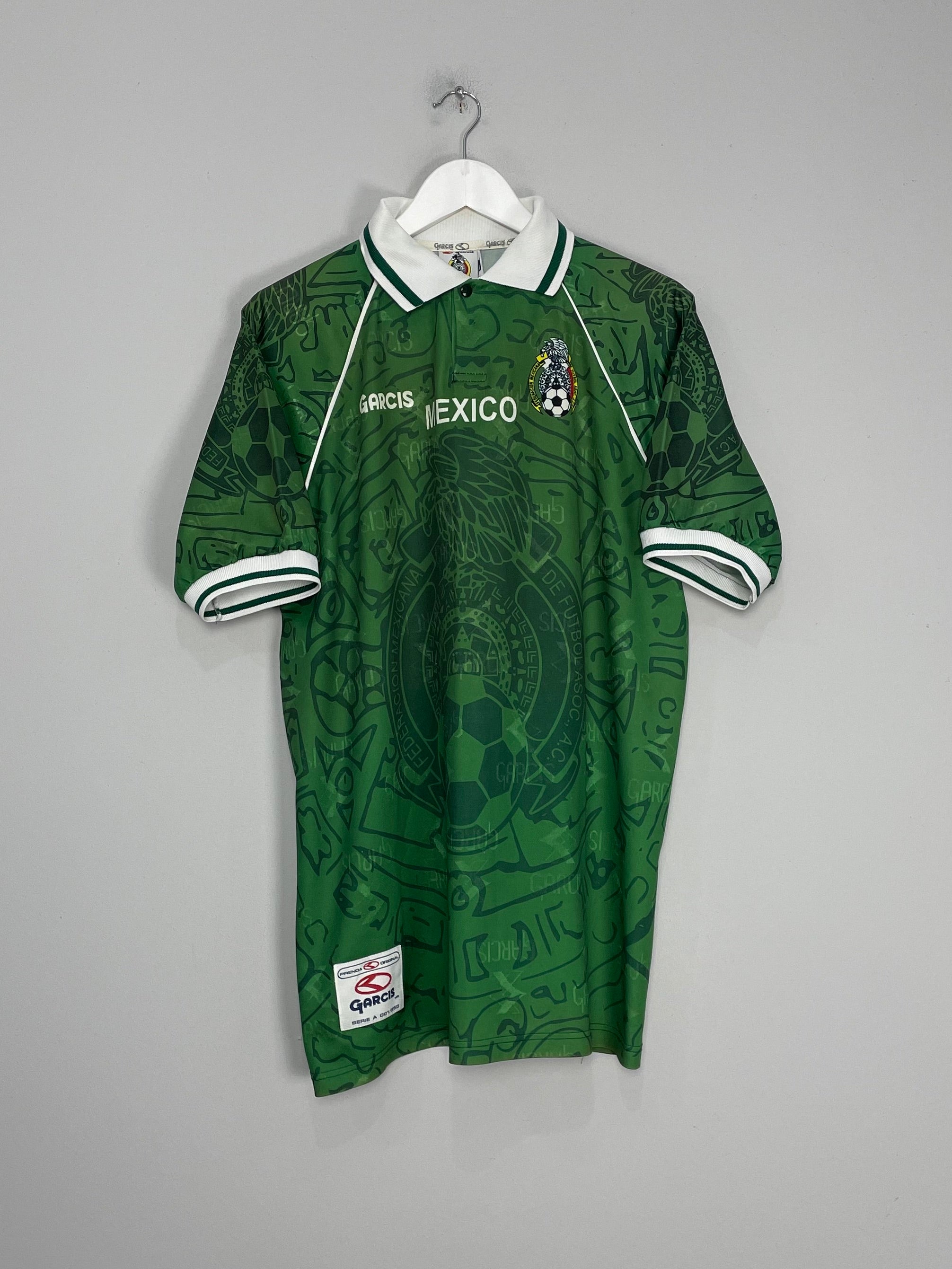 Shop 1999 MEXICO HOME SHIRT (XL) GARCIS, classic football shirts, vintage football shirts & retro soccer jerseys at Cult Kits
