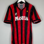 Shop 1993/94 AC MILAN MALDINI #3 HOME SHIRT (M) LOTTO, classic football shirts, vintage football shirts & retro soccer jerseys at Cult Kits