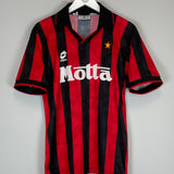 Shop 1993/94 AC MILAN MALDINI #3 HOME SHIRT (M) LOTTO, classic football shirts, vintage football shirts & retro soccer jerseys at Cult Kits