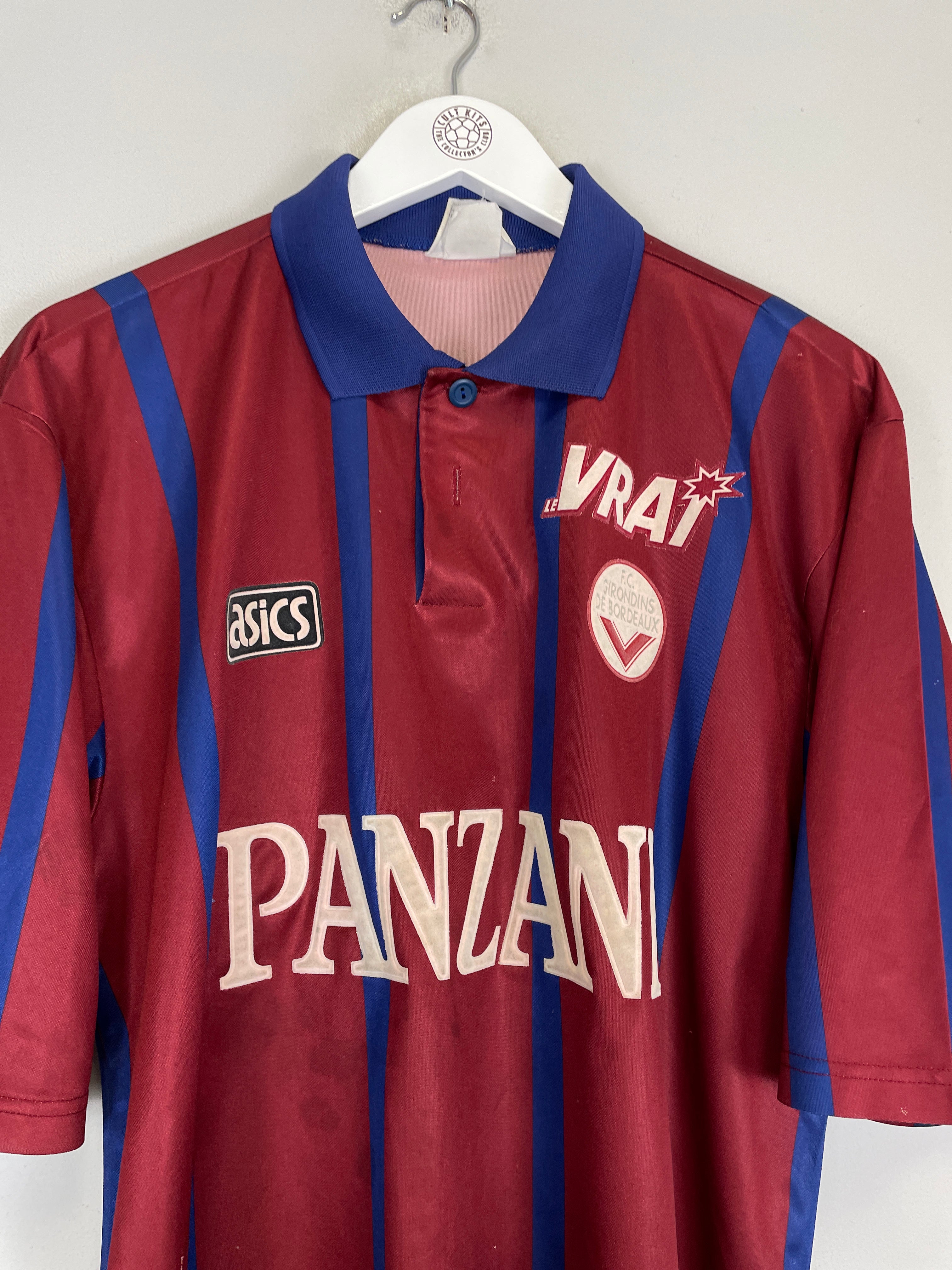 Shop 1994/95 BORDEAUX ZIDANE #7 HOME SHIRT (XL) ASICS, classic football shirts, vintage football shirts & retro soccer jerseys at Cult Kits