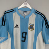 2002/04 ARGENTINA BATISTUTA #9 HOME SHIRT (L) ADIDAS