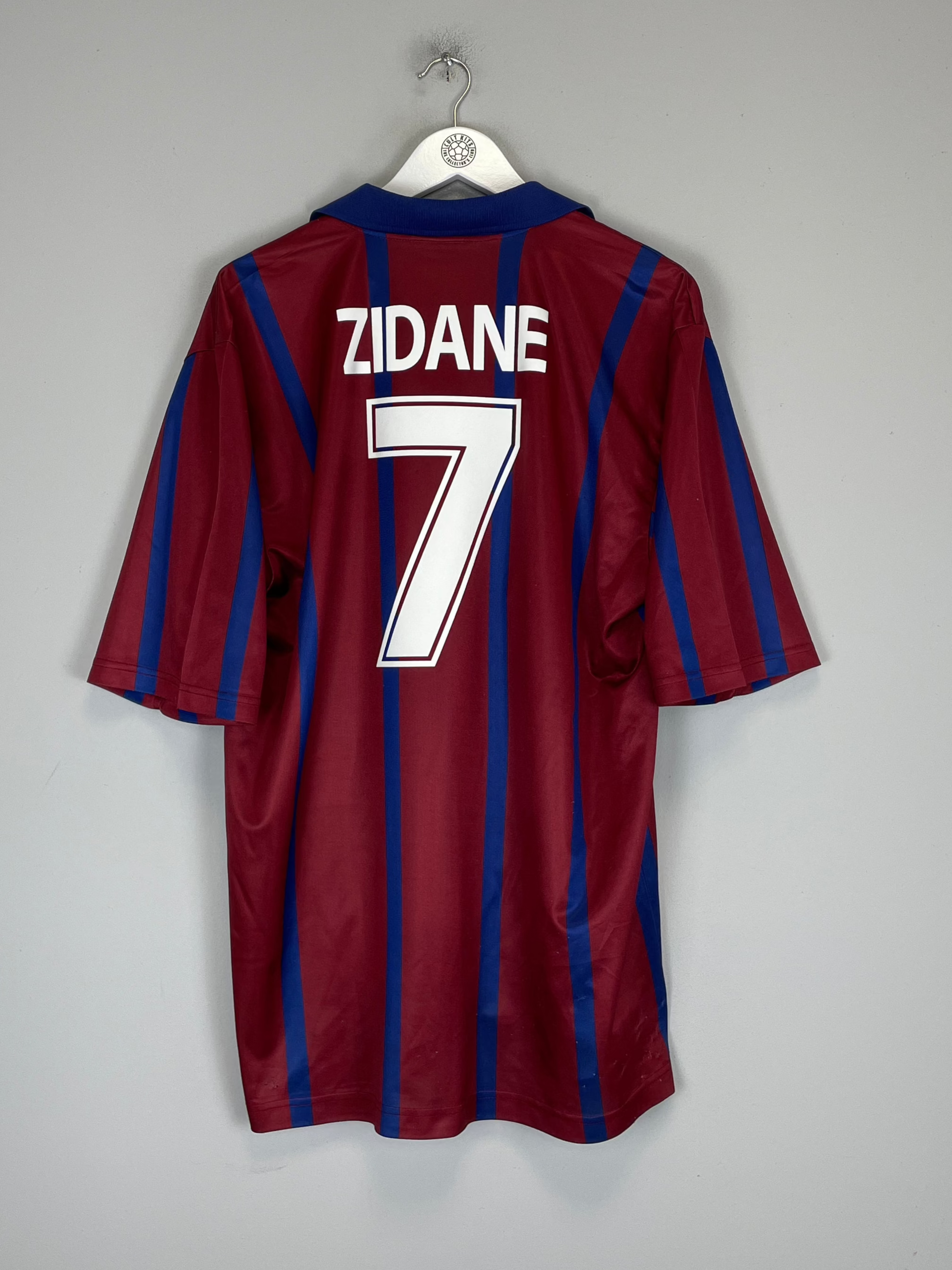 Shop 1994/95 BORDEAUX ZIDANE #7 HOME SHIRT (XL) ASICS, classic football shirts, vintage football shirts & retro soccer jerseys at Cult Kits