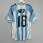 Shop 2004/05 ARGENTINA MESSI #18 HOME SHIRT (L) ADIDAS, classic football shirts, vintage football shirts & retro soccer jerseys at Cult Kits