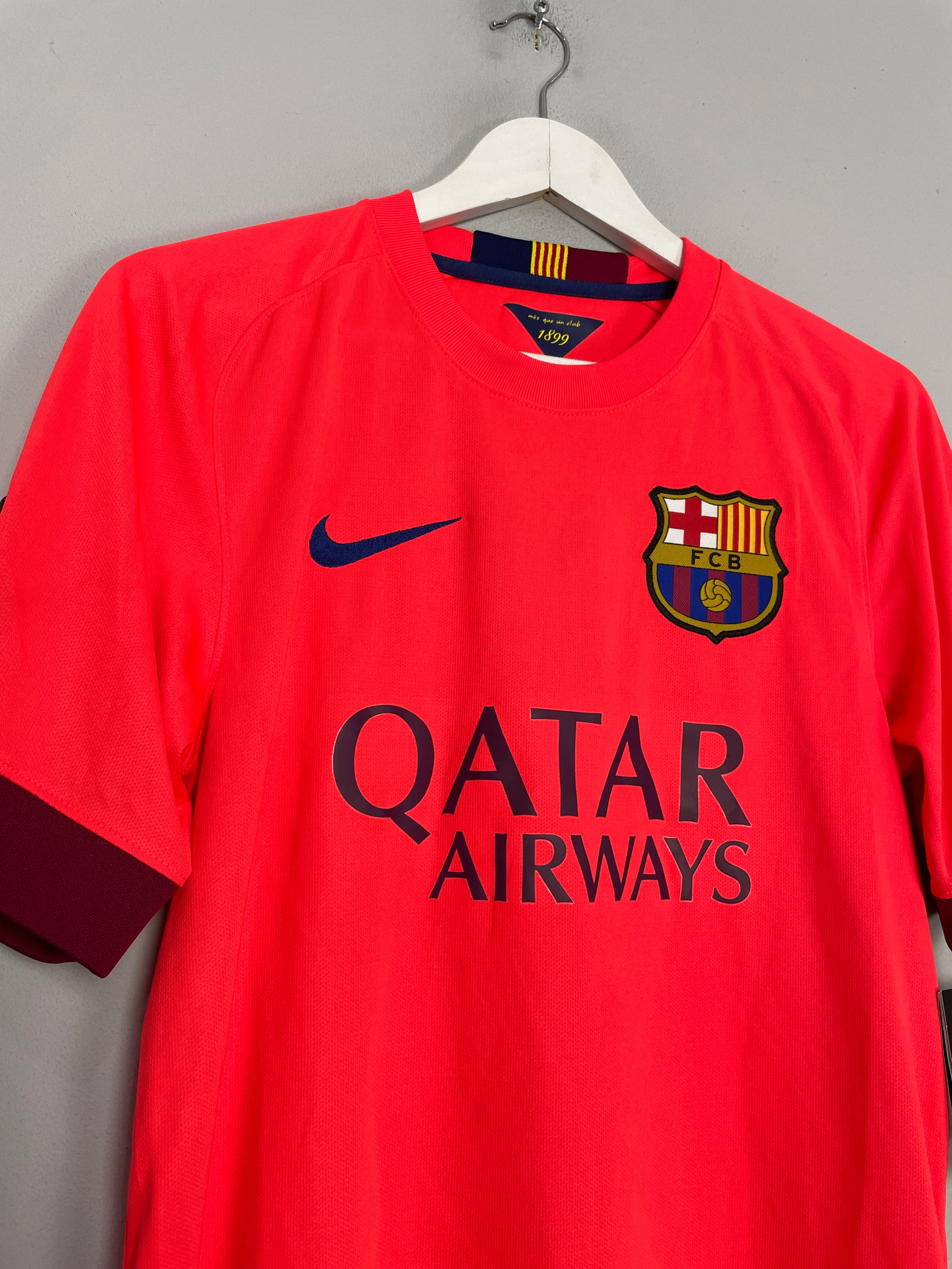 Shop 2014/15 BARCELONA MESSI #10 *BNWT* AWAY SHIRT (S) NIKE, classic football shirts, vintage football shirts & retro soccer jerseys at Cult Kits