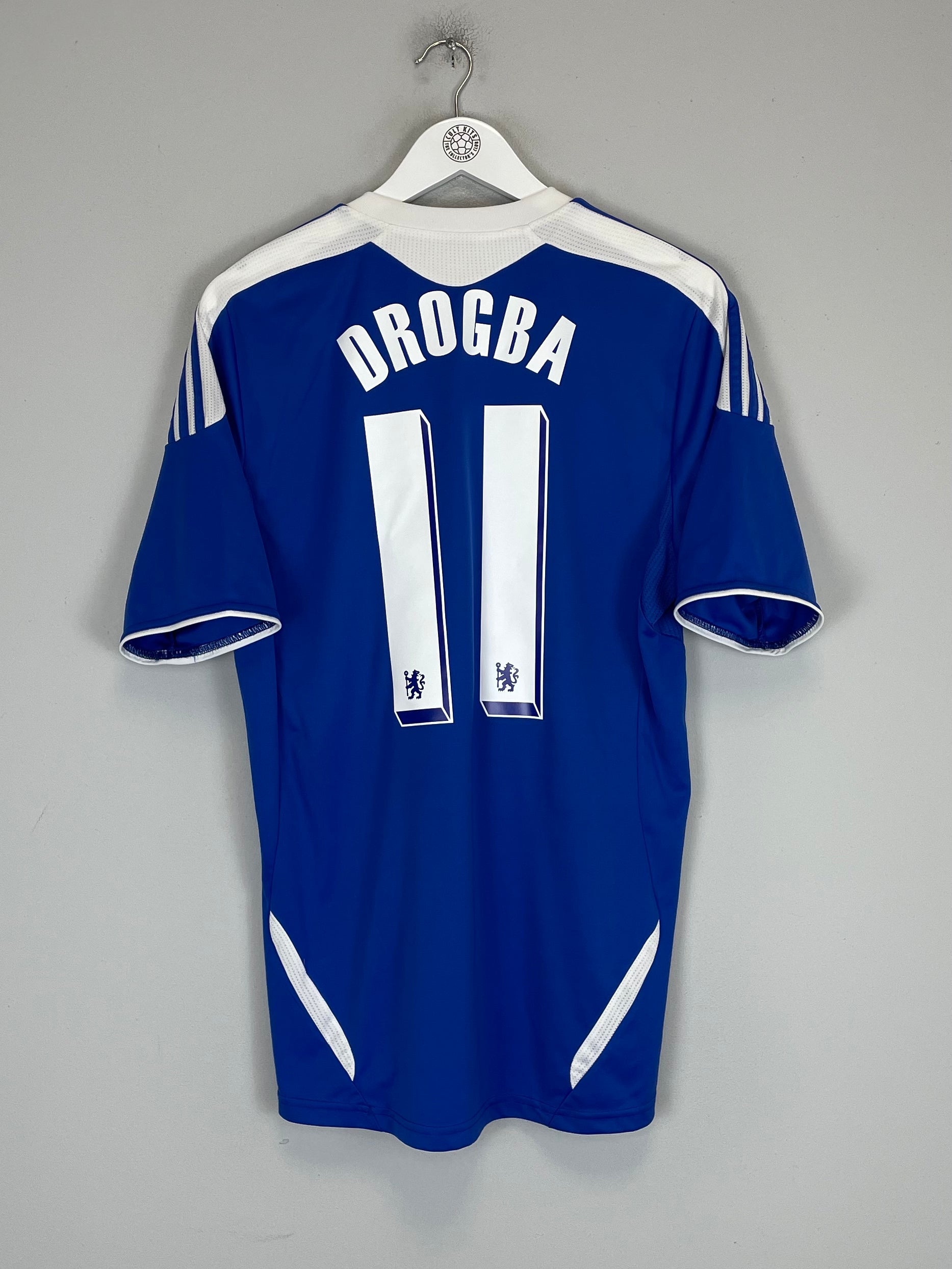 Shop 2011/12 CHELSEA DROGBA #11 HOME SHIRT (M) ADIDAS, classic football shirts, vintage football shirts & retro soccer jerseys at Cult Kits