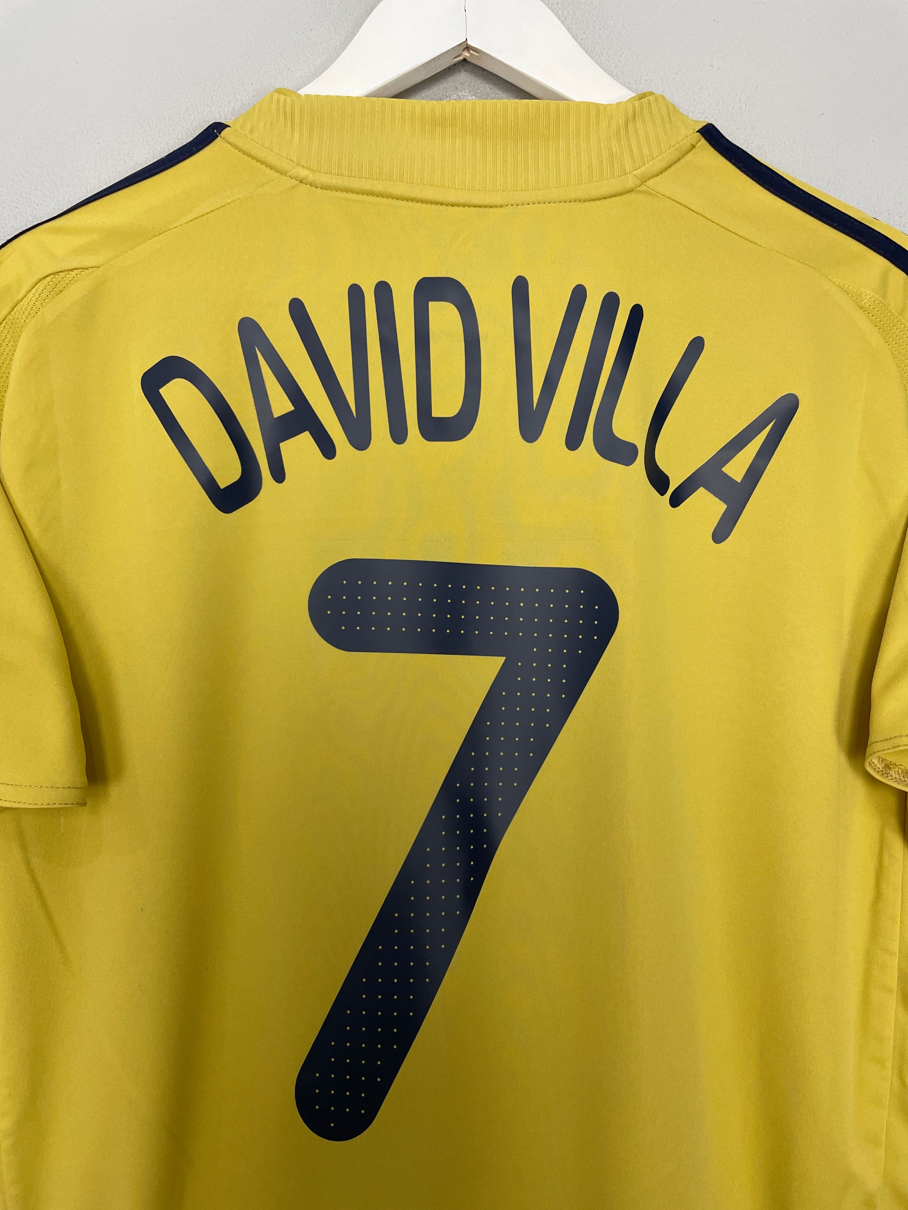 Shop 2008/10 SPAIN DAVID VILLA #7 AWAY SHIRT (XL) ADIDAS, classic football shirts, vintage football shirts & retro soccer jerseys at Cult Kits