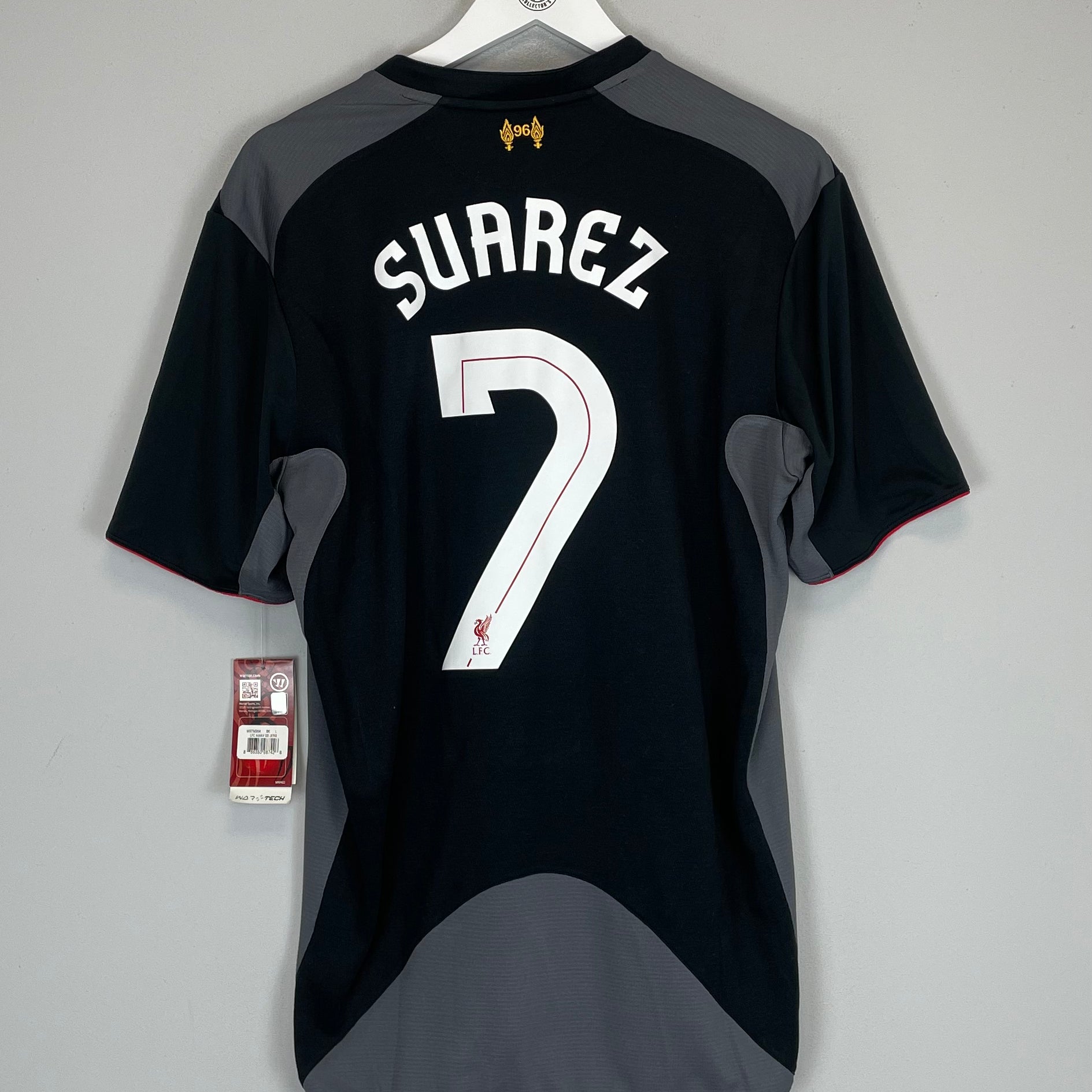 Shop 2012/13 LIVERPOOL SUAREZ #7 *BNWT* AWAY SHIRT (L) WARRIOR, classic football shirts, vintage football shirts & retro soccer jerseys at Cult Kits