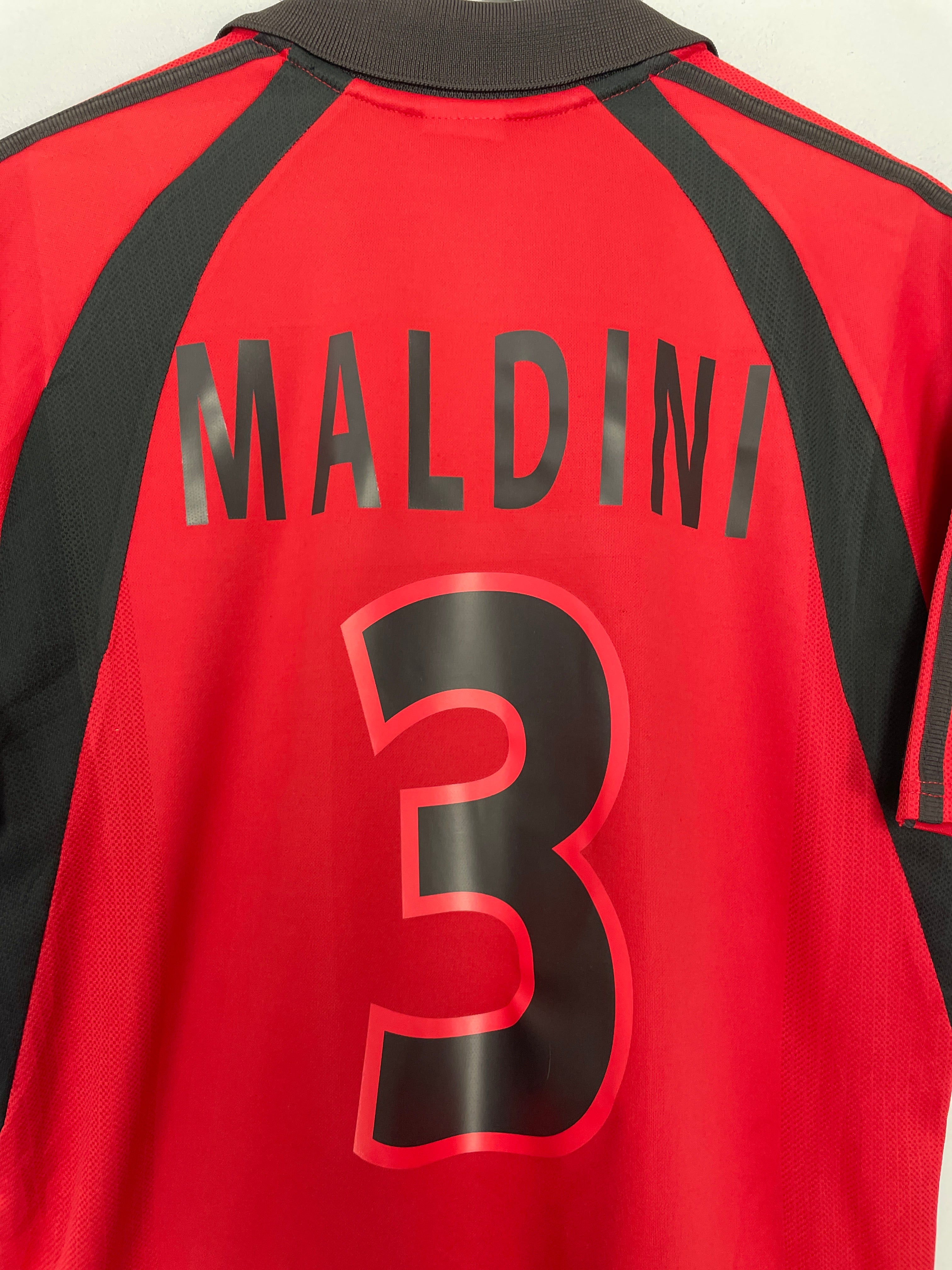 Shop 2001/02 AC MILAN MALDINI #3 THIRD SHIRT (M) ADIDAS, classic football shirts, vintage football shirts & retro soccer jerseys at Cult Kits