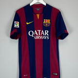 Shop 2014/15 BARCELONA NEYMAR JR #11 HOME SHIRT (M) NIKE, classic football shirts, vintage football shirts & retro soccer jerseys at Cult Kits