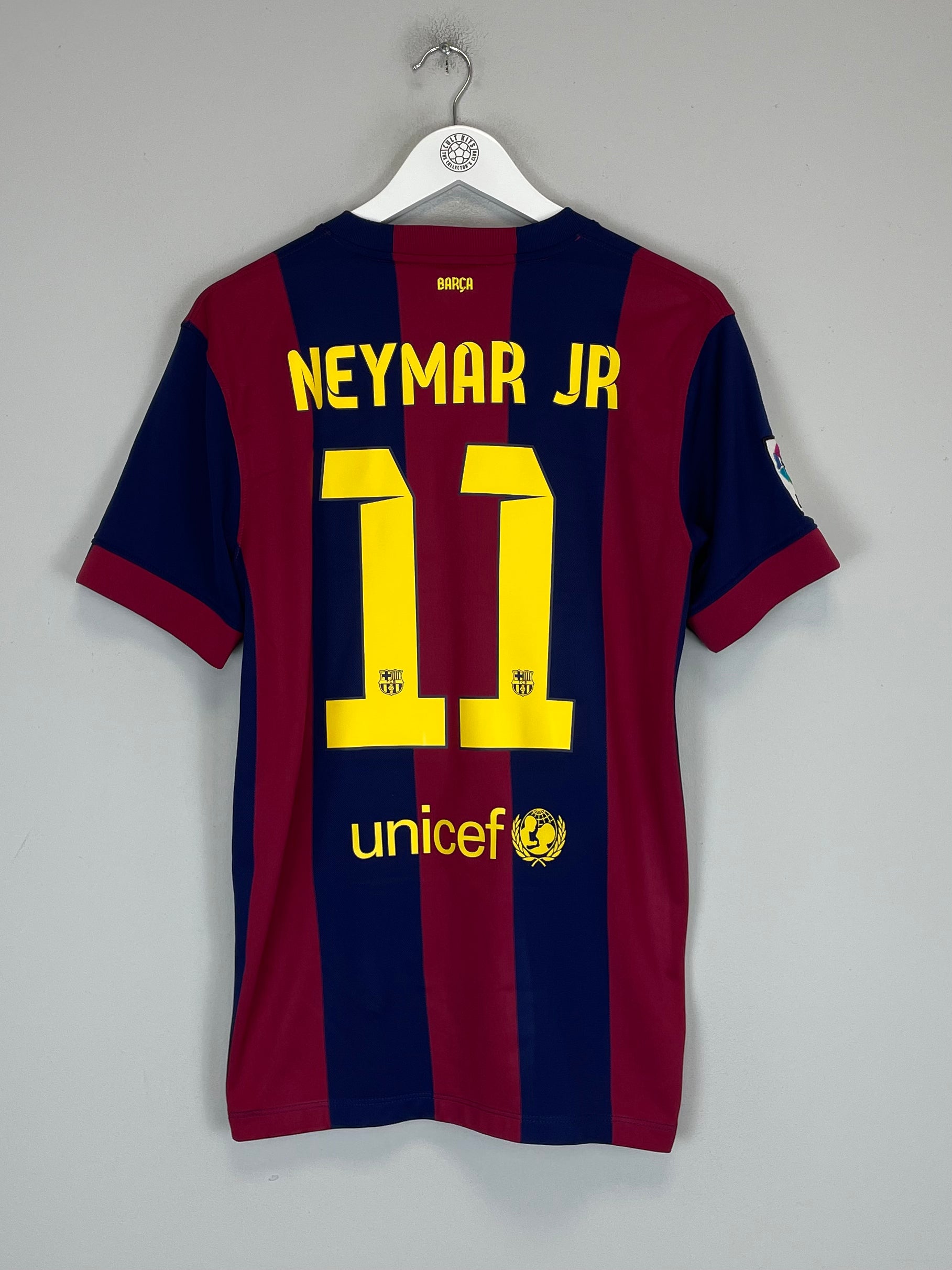 Shop 2014/15 BARCELONA NEYMAR JR #11 HOME SHIRT (M) NIKE, classic football shirts, vintage football shirts & retro soccer jerseys at Cult Kits