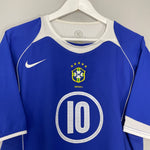 Shop 2004/06 BRAZIL RONALDINHO #10 AWAY SHIRT (L) NIKE, classic football shirts, vintage football shirts & retro soccer jerseys at Cult Kits
