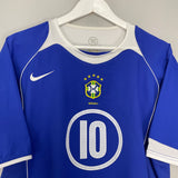 Shop 2004/06 BRAZIL RONALDINHO #10 AWAY SHIRT (L) NIKE, classic football shirts, vintage football shirts & retro soccer jerseys at Cult Kits