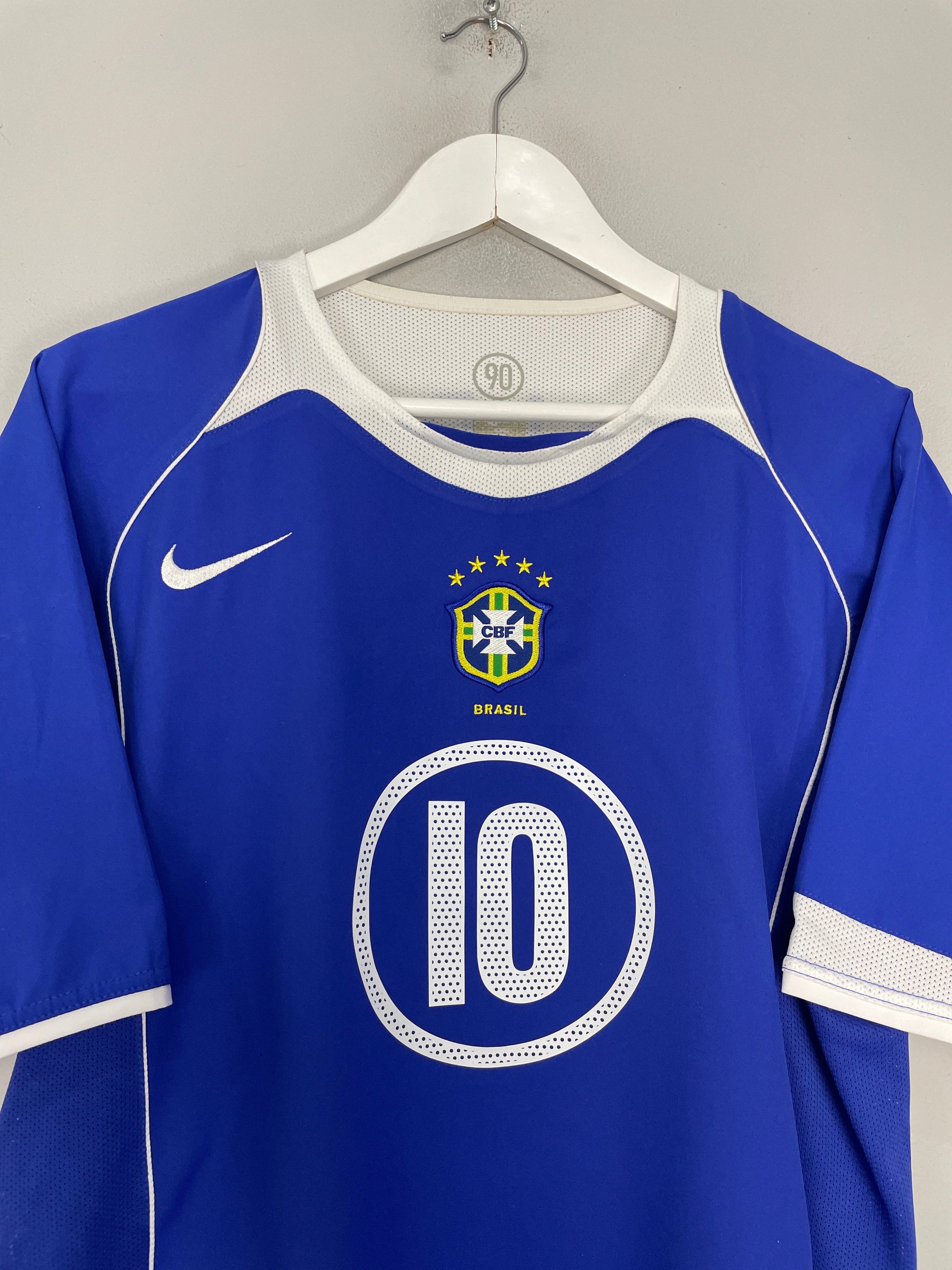 Shop 2004/06 BRAZIL RONALDINHO #10 AWAY SHIRT (L) NIKE, classic football shirts, vintage football shirts & retro soccer jerseys at Cult Kits
