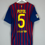 Shop 2011/12 BARCELONA PUYOL #5 HOME SHIRT (L) NIKE, classic football shirts, vintage football shirts & retro soccer jerseys at Cult Kits