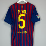 Shop 2011/12 BARCELONA PUYOL #5 HOME SHIRT (L) NIKE, classic football shirts, vintage football shirts & retro soccer jerseys at Cult Kits