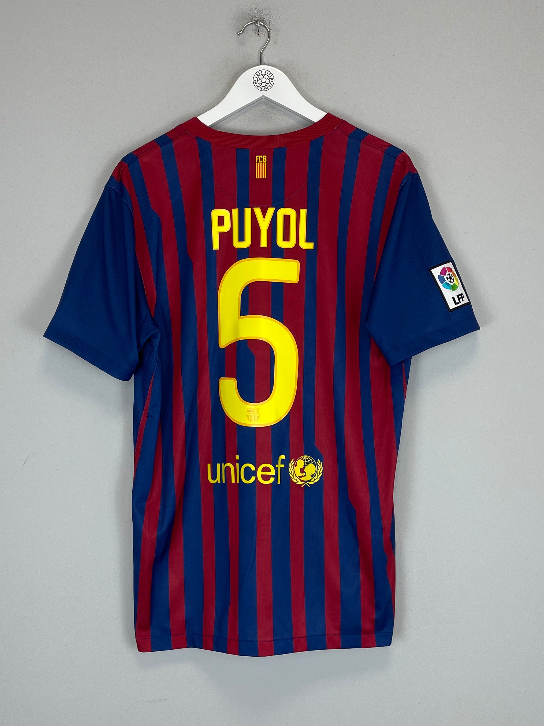 Shop 2011/12 BARCELONA PUYOL #5 HOME SHIRT (L) NIKE, classic football shirts, vintage football shirts & retro soccer jerseys at Cult Kits