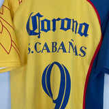 Shop 2007/08 CLUB AMERICA S.CABANAS #9 *PLAYER ISSUE* HOME SHIRT (L) NIKE, classic football shirts, vintage football shirts & retro soccer jerseys at Cult Kits