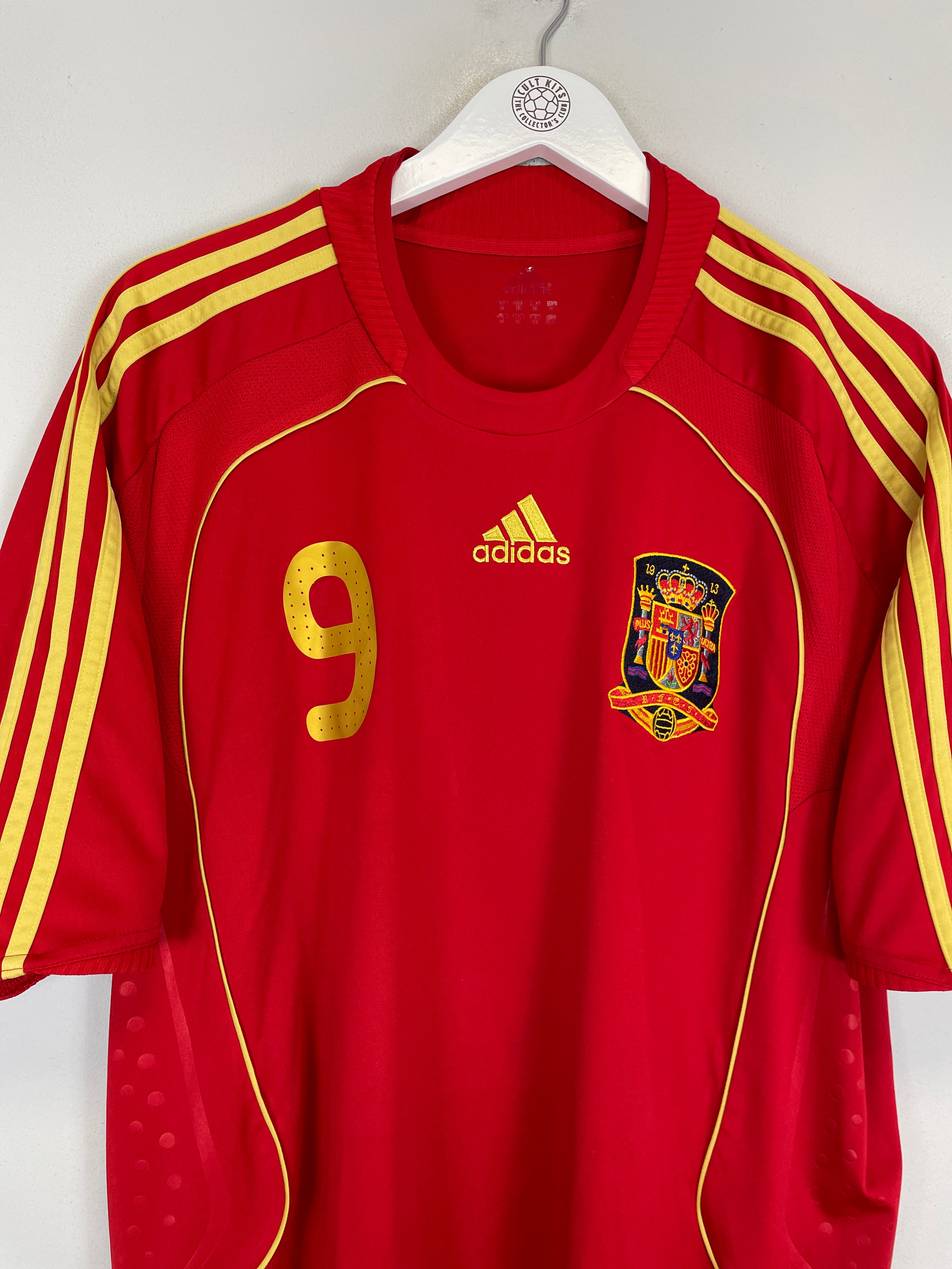 Shop 2008/10 SPAIN TORRES #9 HOME SHIRT (XL) ADIDAS, classic football shirts, vintage football shirts & retro soccer jerseys at Cult Kits