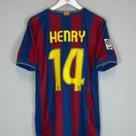 Shop 2009/10 BARCELONA HENRY #14 HOME SHIRT (M) NIKE, classic football shirts, vintage football shirts & retro soccer jerseys at Cult Kits