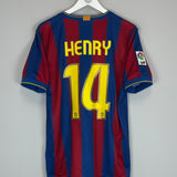 Shop 2009/10 BARCELONA HENRY #14 HOME SHIRT (M) NIKE, classic football shirts, vintage football shirts & retro soccer jerseys at Cult Kits