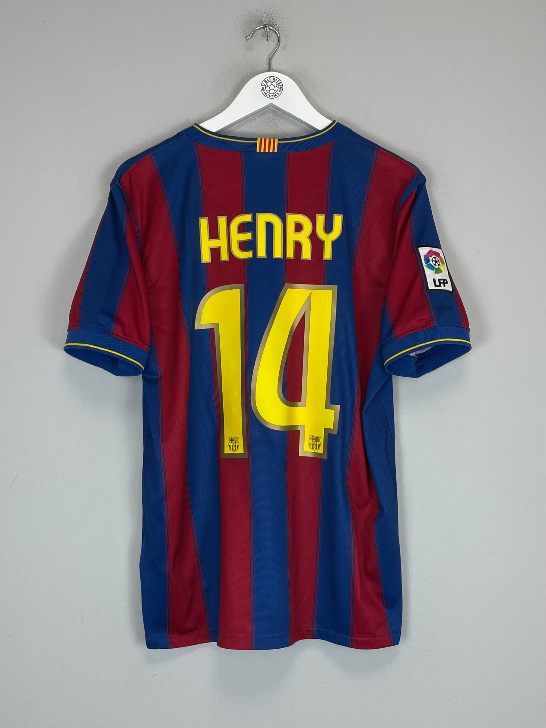 Shop 2009/10 BARCELONA HENRY #14 HOME SHIRT (M) NIKE, classic football shirts, vintage football shirts & retro soccer jerseys at Cult Kits