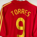 Shop 2008/10 SPAIN TORRES #9 HOME SHIRT (XL) ADIDAS, classic football shirts, vintage football shirts & retro soccer jerseys at Cult Kits