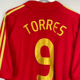 Shop 2008/10 SPAIN TORRES #9 HOME SHIRT (XL) ADIDAS, classic football shirts, vintage football shirts & retro soccer jerseys at Cult Kits
