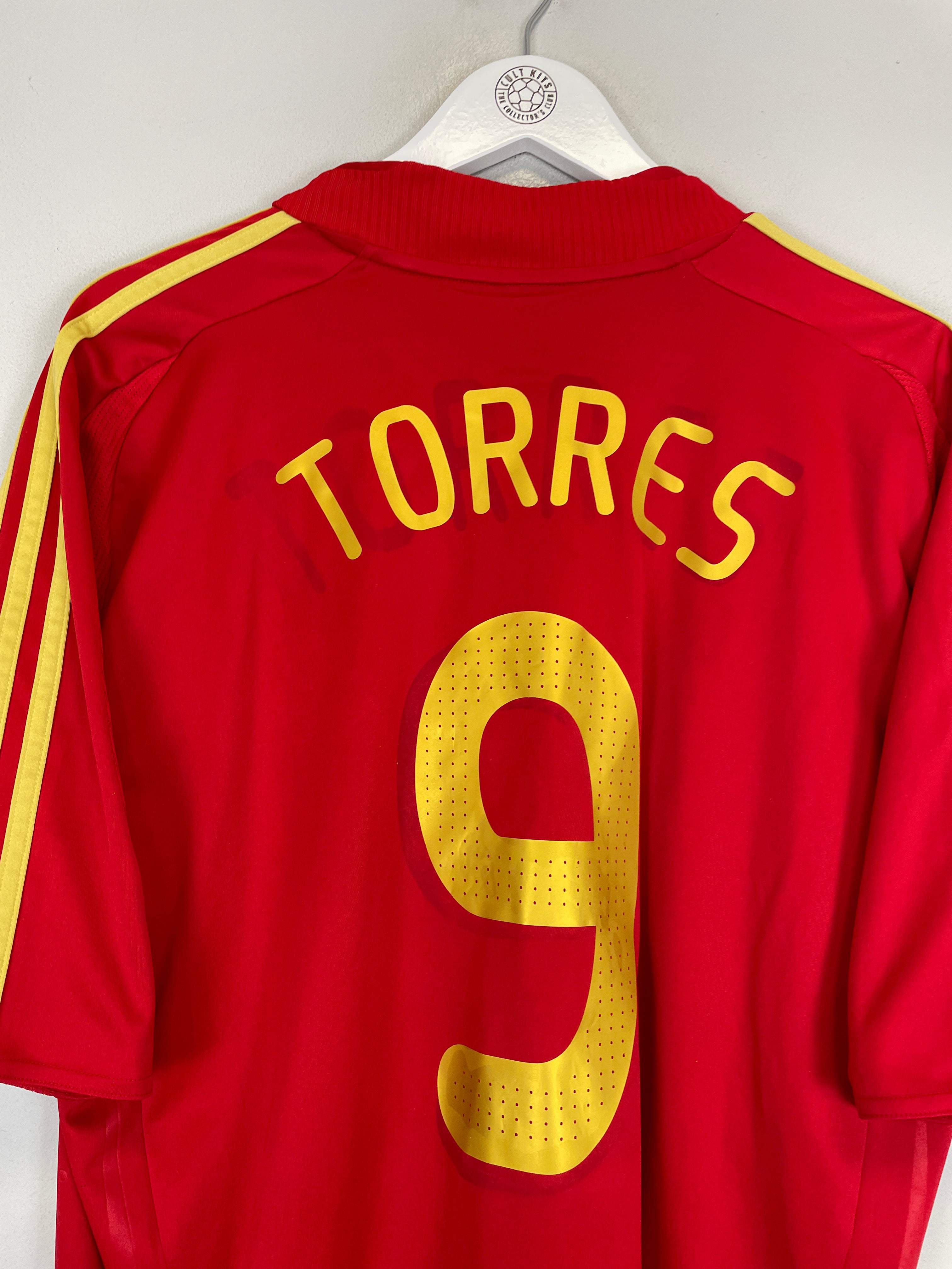Shop 2008/10 SPAIN TORRES #9 HOME SHIRT (XL) ADIDAS, classic football shirts, vintage football shirts & retro soccer jerseys at Cult Kits