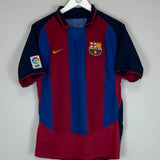 Shop 2003/04 BARCELONA RONALDINHO #10 HOME SHIRT (M) NIKE, classic football shirts, vintage football shirts & retro soccer jerseys at Cult Kits
