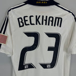 Shop 2008/09 LA GALAXY BECKHAM #23 *PLAYER ISSUE* HOME SHIRT (S) ADIDAS, classic football shirts, vintage football shirts & retro soccer jerseys at Cult Kits