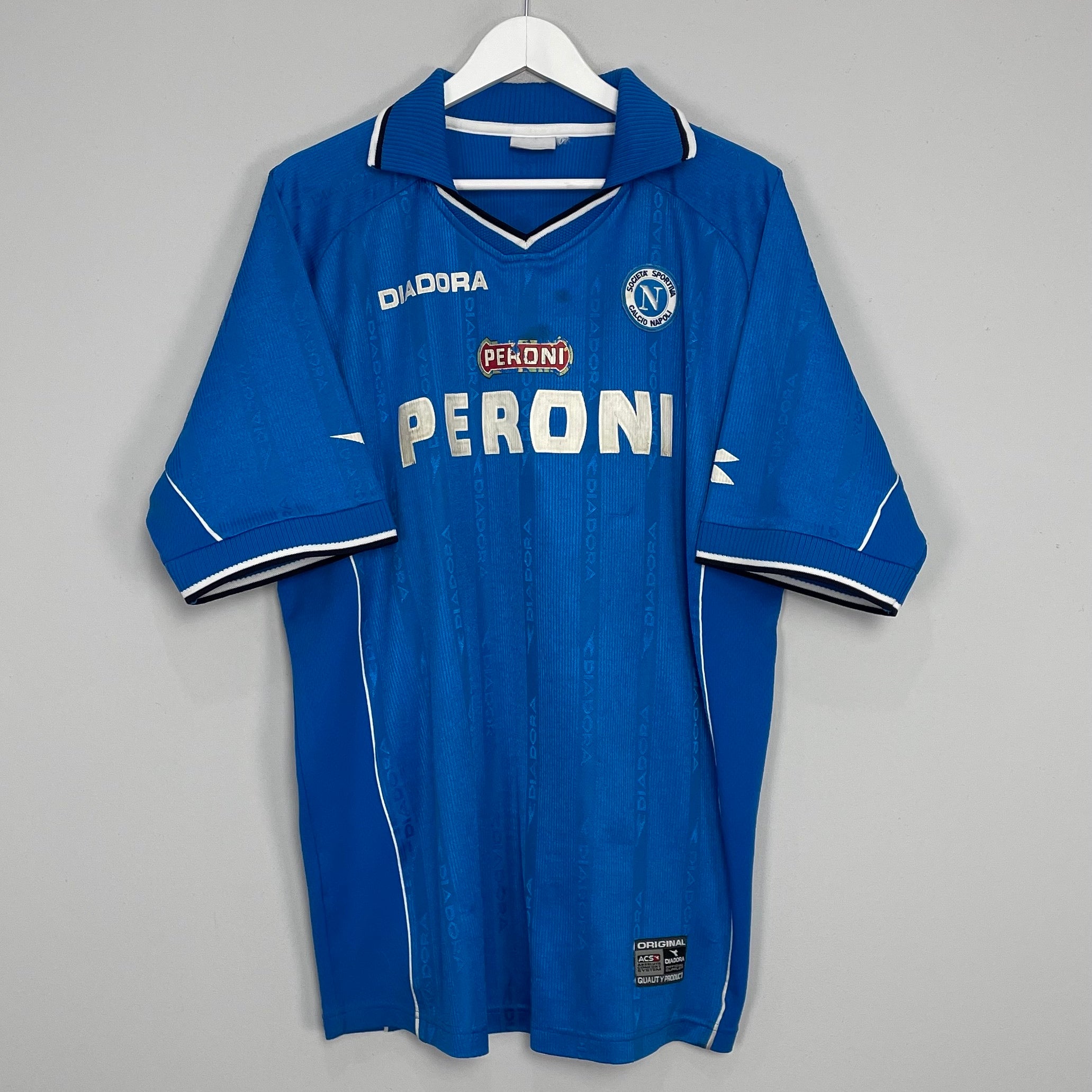 Shop 2000/01 NAPOLI HOME SHIRT (XL) DIADORA, classic football shirts, vintage football shirts & retro soccer jerseys at Cult Kits