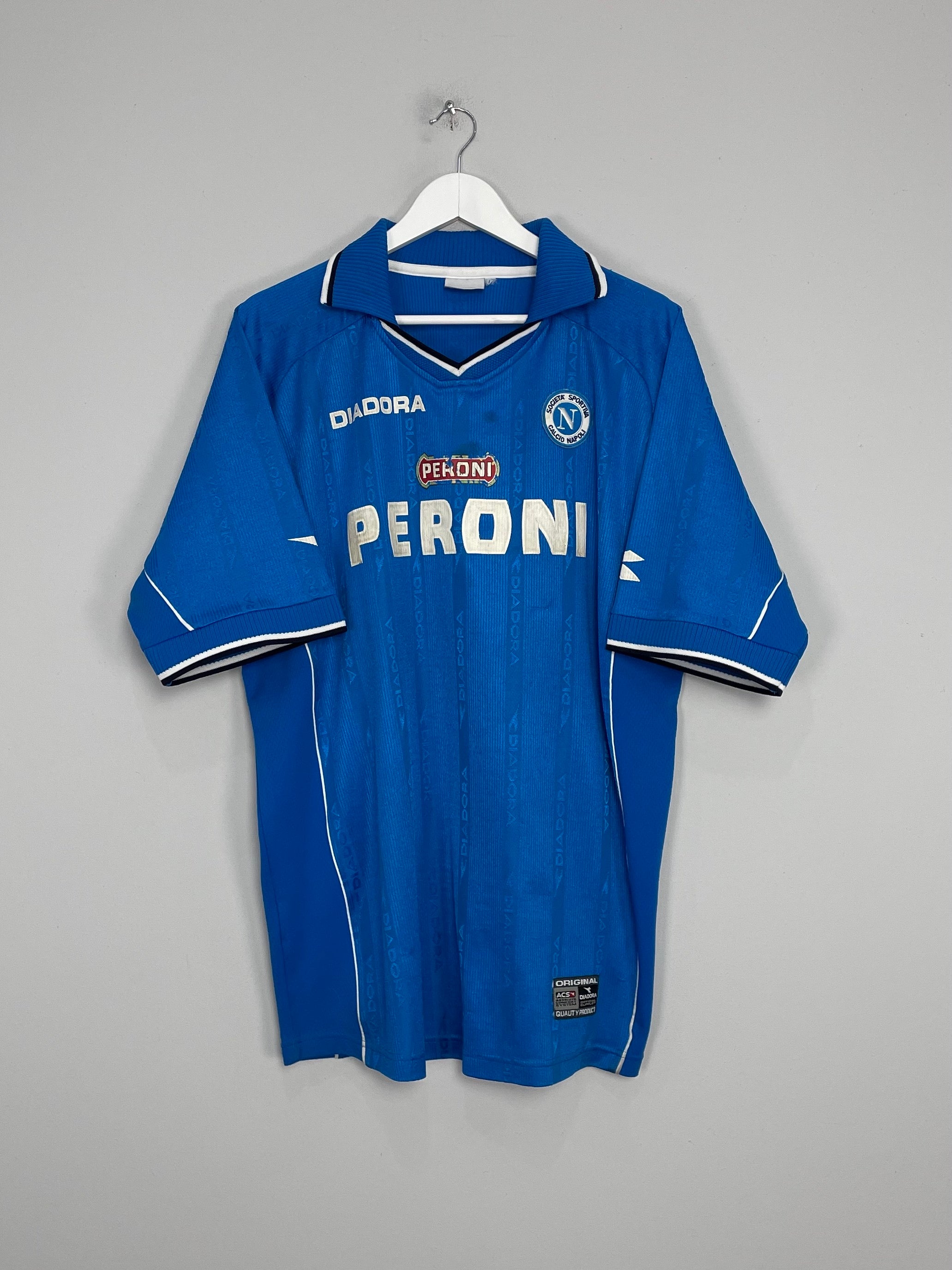 Shop 2000/01 NAPOLI HOME SHIRT (XL) DIADORA, classic football shirts, vintage football shirts & retro soccer jerseys at Cult Kits