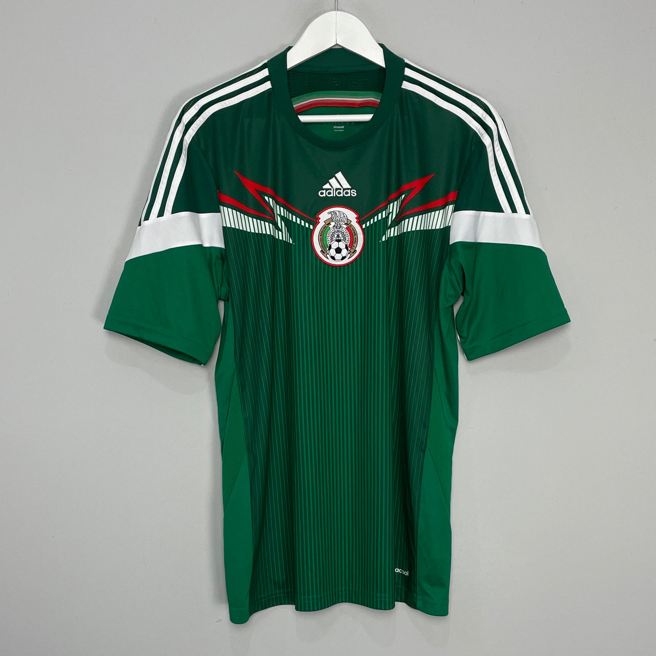 Shop 2014/15 MEXICO HOME SHIRT (L) ADIDAS, classic football shirts, vintage football shirts & retro soccer jerseys at Cult Kits
