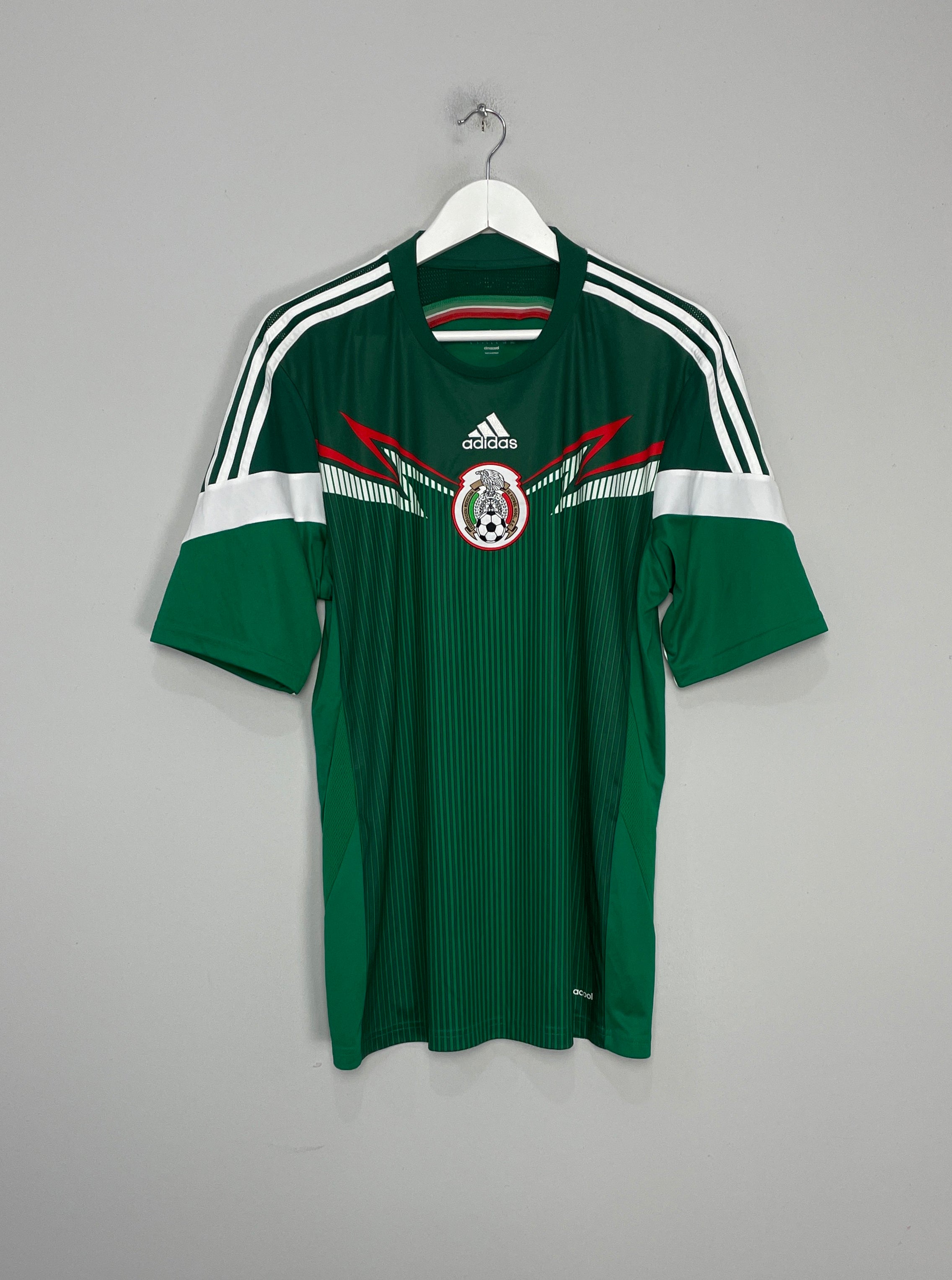 Shop 2014/15 MEXICO HOME SHIRT (L) ADIDAS, classic football shirts, vintage football shirts & retro soccer jerseys at Cult Kits