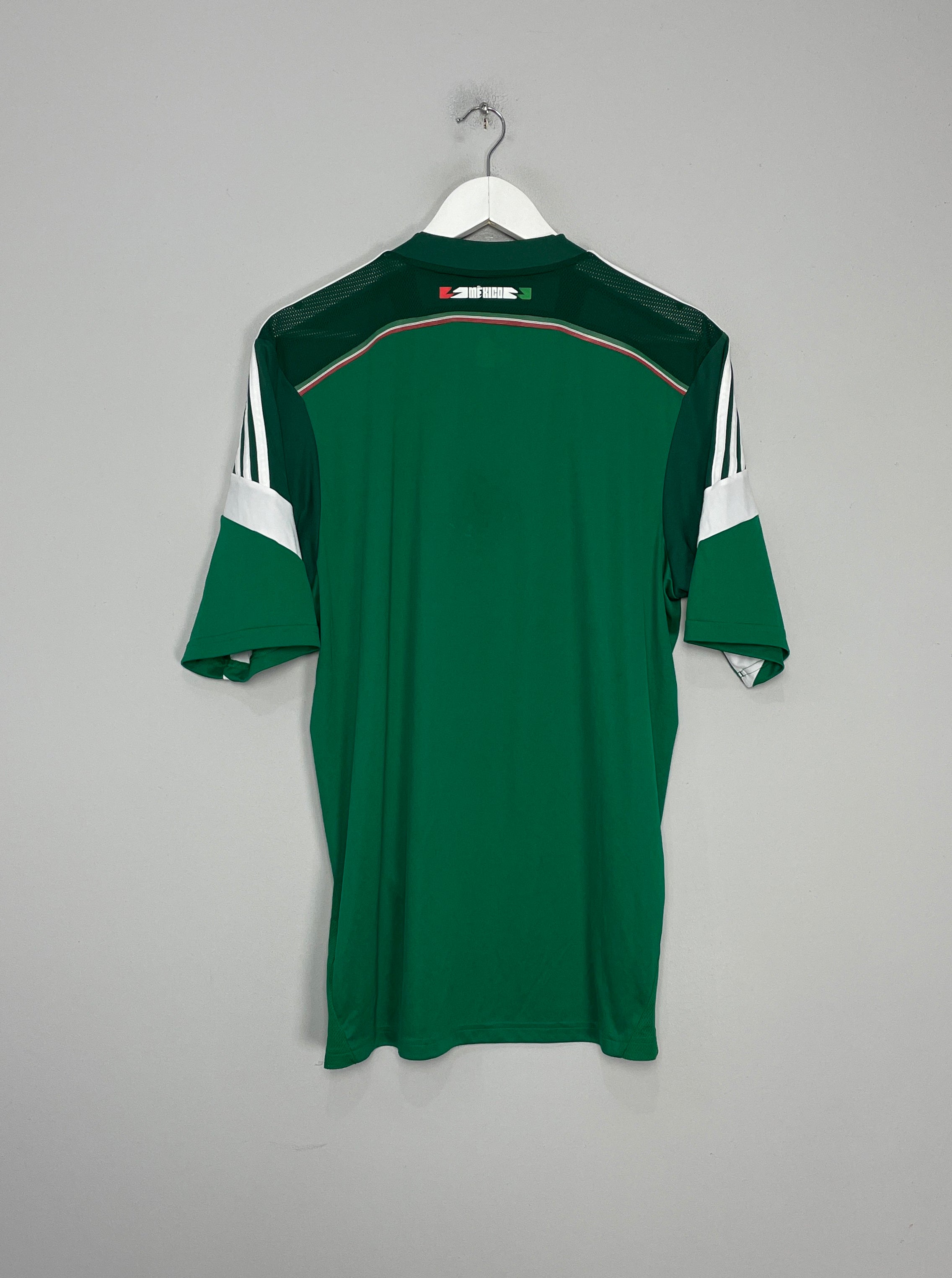 Shop 2014/15 MEXICO HOME SHIRT (L) ADIDAS, classic football shirts, vintage football shirts & retro soccer jerseys at Cult Kits