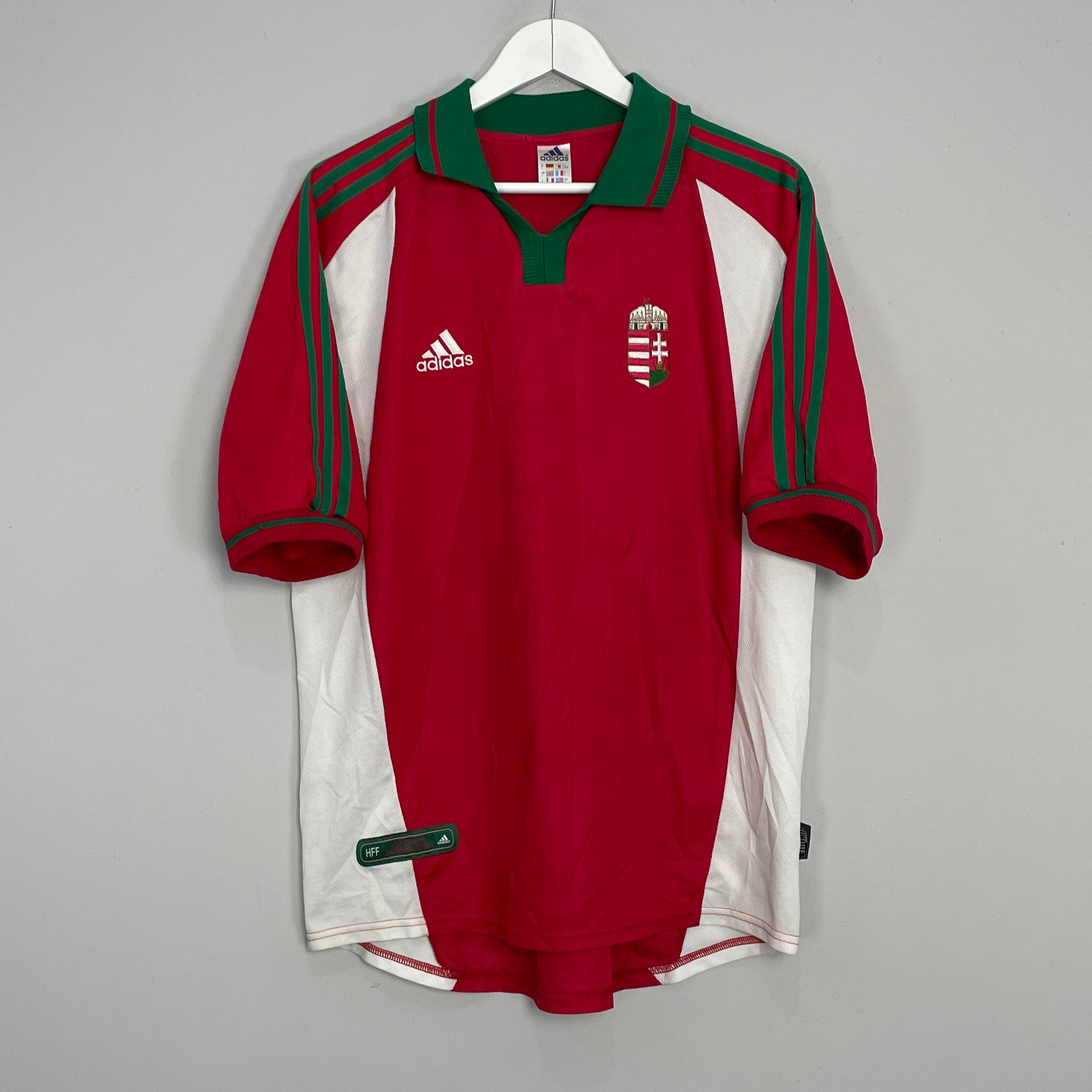 Shop 2000/02 HUNGARY HOME SHIRT (L) ADIDAS, classic football shirts, vintage football shirts & retro soccer jerseys at Cult Kits