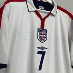 Shop 2003/05 ENGLAND BECKHAM #7 HOME SHIRT (XXL) UMBRO, classic football shirts, vintage football shirts & retro soccer jerseys at Cult Kits