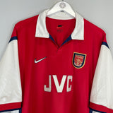 Shop 1998/99 ARSENAL BERGKAMP #10 HOME SHIRT (XXL) NIKE, classic football shirts, vintage football shirts & retro soccer jerseys at Cult Kits