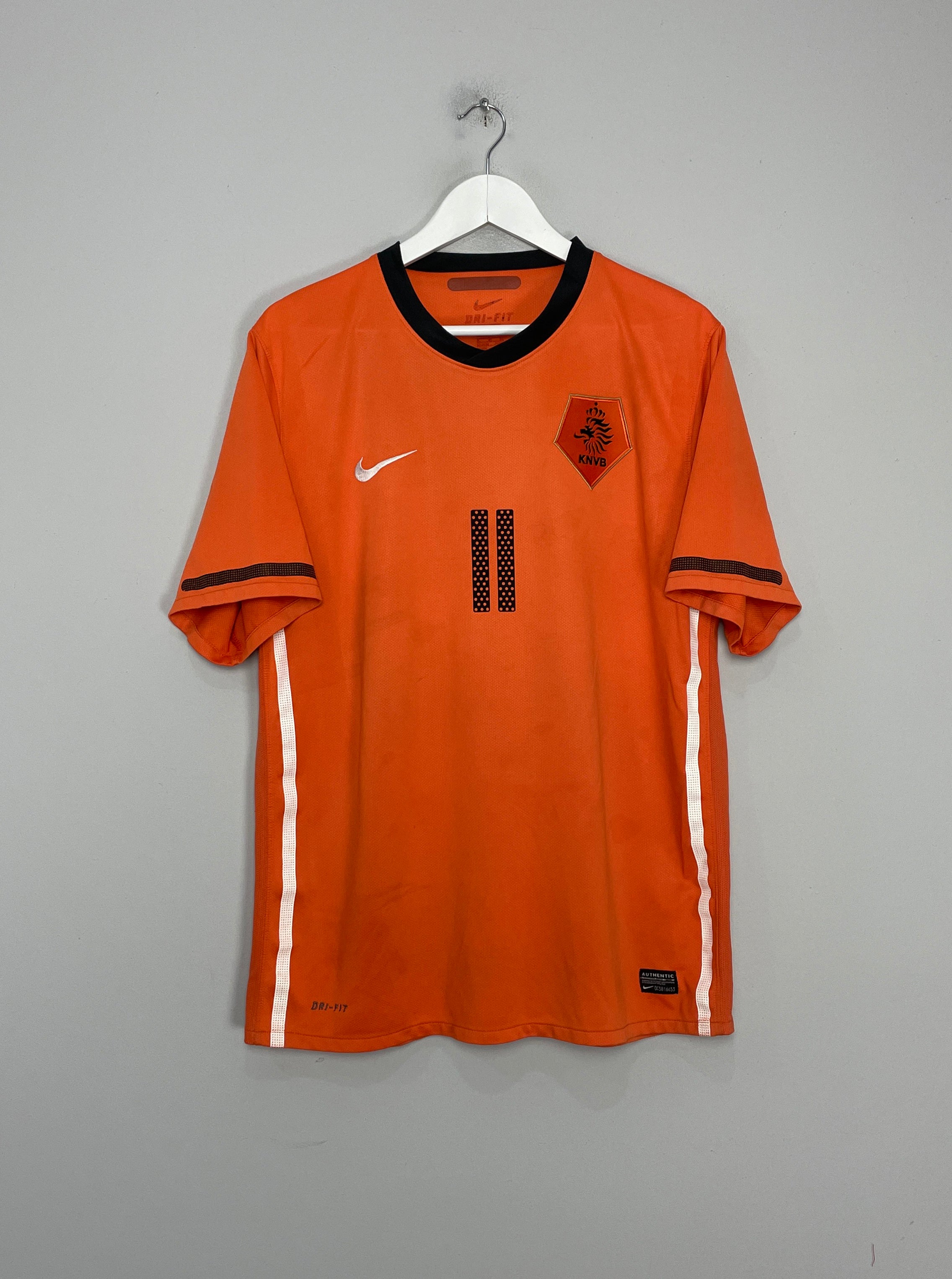 Shop 2010/11 NETHERLANDS ROBBEN #11 HOME SHIRT (XL) NIKE, classic football shirts, vintage football shirts & retro soccer jerseys at Cult Kits